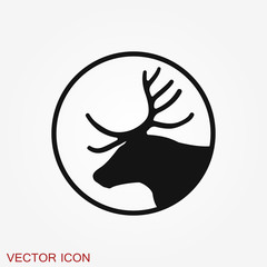 Moose icon isolated on background, animal symbol