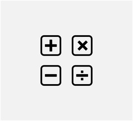 Calculator icon vector logo template