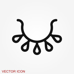 Necklaces icon. Stylized sign of beads necklace.