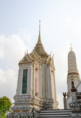 Wat Arun buddhist temple spire in Bangkok Thailand