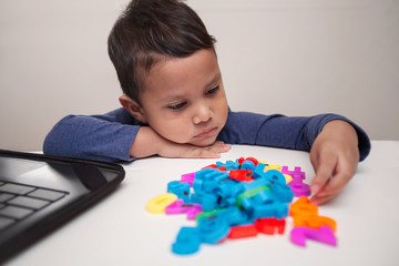 A preschooler portrays learning disorders that make learning difficult and is not interested in...