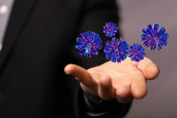 Corona Virus - Microbiology And Virology Concept - 3d Rendering.