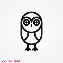 Owl icon. Vector images of owl on background.
