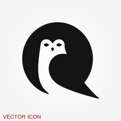 Obraz premium Owl icon. Vector images of owl on background.