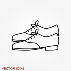 Oxfords icon. Oxford shoes flat vector symbol, sign, illustration.