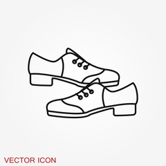 Oxfords icon. Oxford shoes flat vector symbol, sign, illustration.