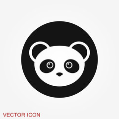 Panda icon. Vector image of a panda on background
