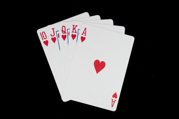 Royal Flush, Black Background
