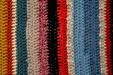 wool blanket multicolor texture handmade backround