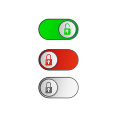 Closed and open buttons. 