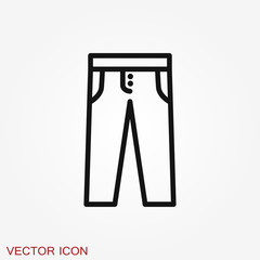 Pants icon. solid fill vector icons set as flat icons