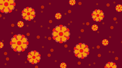 Covid-19 virus  and blood cells background