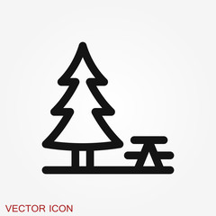 Park vector icon isolated on background. Ecology symbol