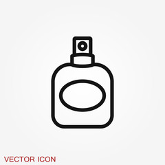 Perfume icon. Vector isolated silhouette, Cosmetics Perfume Bottles
