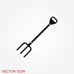 Pitchfork icon in flat style isolated on background. For your design, logo. Vector illustration.