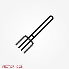 Pitchfork icon in flat style isolated on background. For your design, logo. Vector illustration.