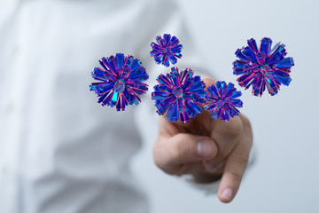 Corona Virus - Microbiology And Virology Concept - 3d Rendering.