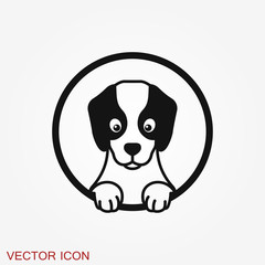 Fototapeta na wymiar Puppy icon. Dog symbol. Vector element for your design