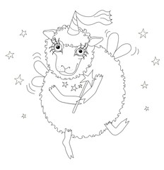 a little fairy fairy with wings coloring page for children 