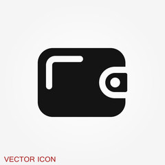 Purse vector icon. Wallet symbol for your web site design, logo, app, UI.