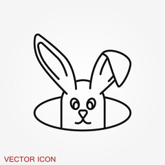 Rabbit icon vector, design on background, Rabbit Logo for your design. Animal.