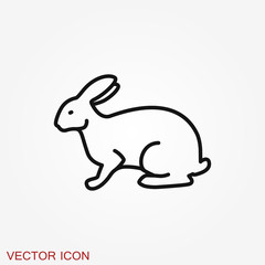 Obraz premium Rabbit icon vector, design on background, Rabbit Logo for your design. Animal.