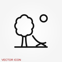 Rest icon vector, flat icons isolated on background