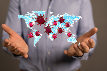 epidemic coronavirus 2019-nCoV, Novel Coronavirus Alert outbreak . Virus Covid 19-NCP. Spread of...