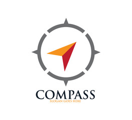 Compass icon vector logo design template