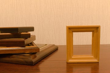 photo frames made of real wood of different sizes