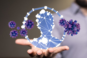 Coronavirus abstract background. Medical Genetics Bacteriological Microorganism..