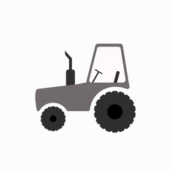 vector Tractor icon on white background