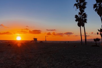 sunset un Venice Beach California