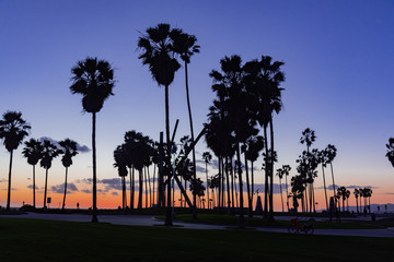 sunset un Venice Beach California