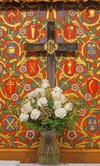 Flowers and Cross