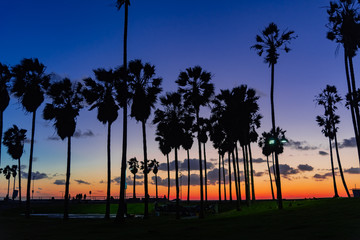 sunset un Venice Beach California