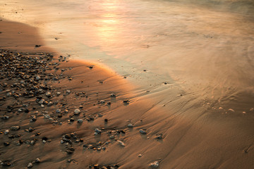 Strand im Abendlicht. Dänemark.