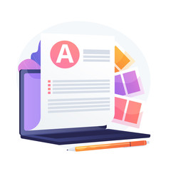 Electronic document. Electronic paper, paperless office, Internet article. Online documentation organization. Typing text file on computer. Vector isolated concept metaphor illustration - obrazy, fototapety, plakaty