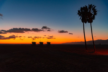 sunset un Venice Beach California