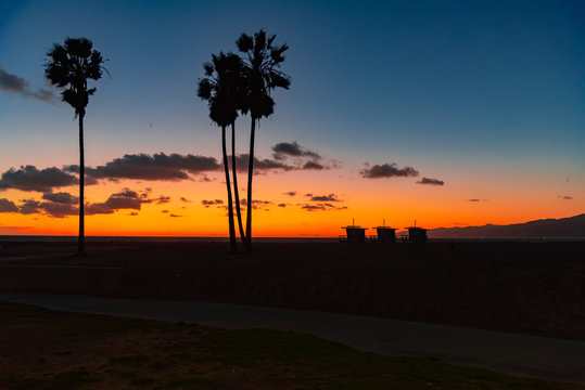 sunset un Venice Beach California