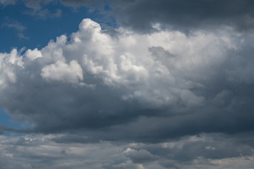 Fototapeta premium Nice blue clouds sky summer light nature evening background abstract