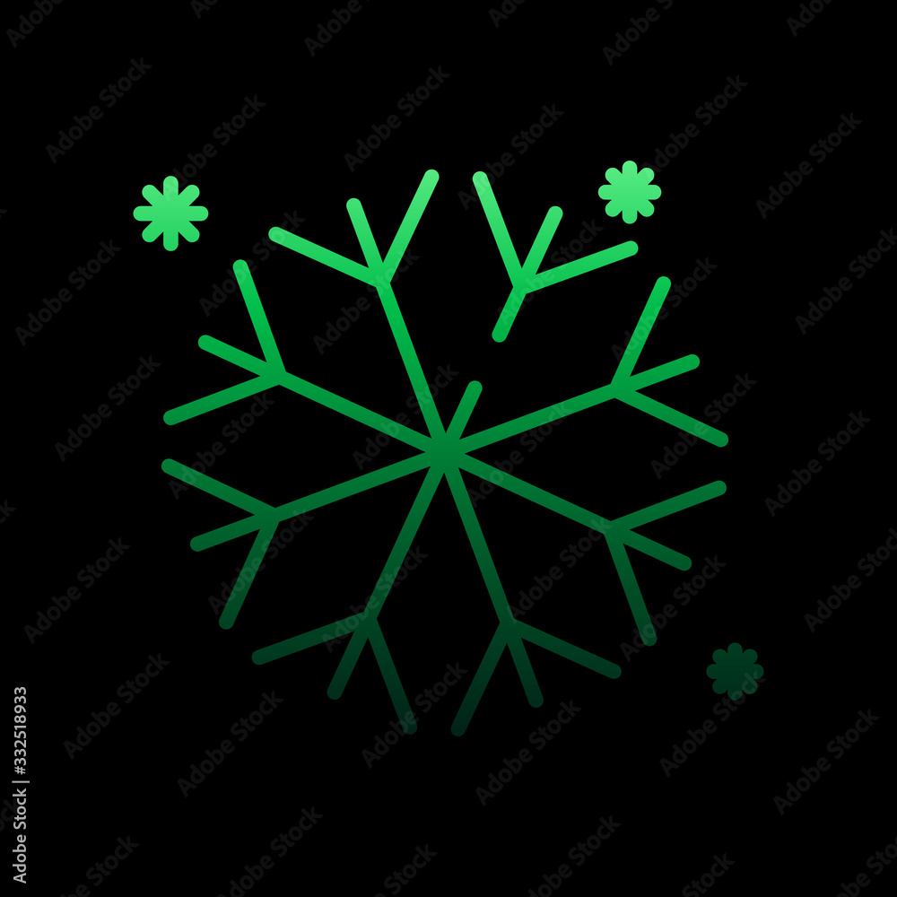 Poster snowflake nolan icon. simple thin line, outline vector of winter icons for ui and ux, website or mob