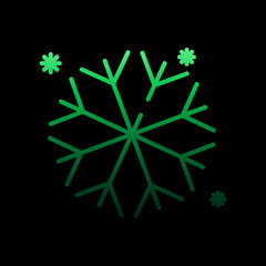 Snowflake nolan icon. Simple thin line, outline vector of winter icons for ui and ux, website or mobile application