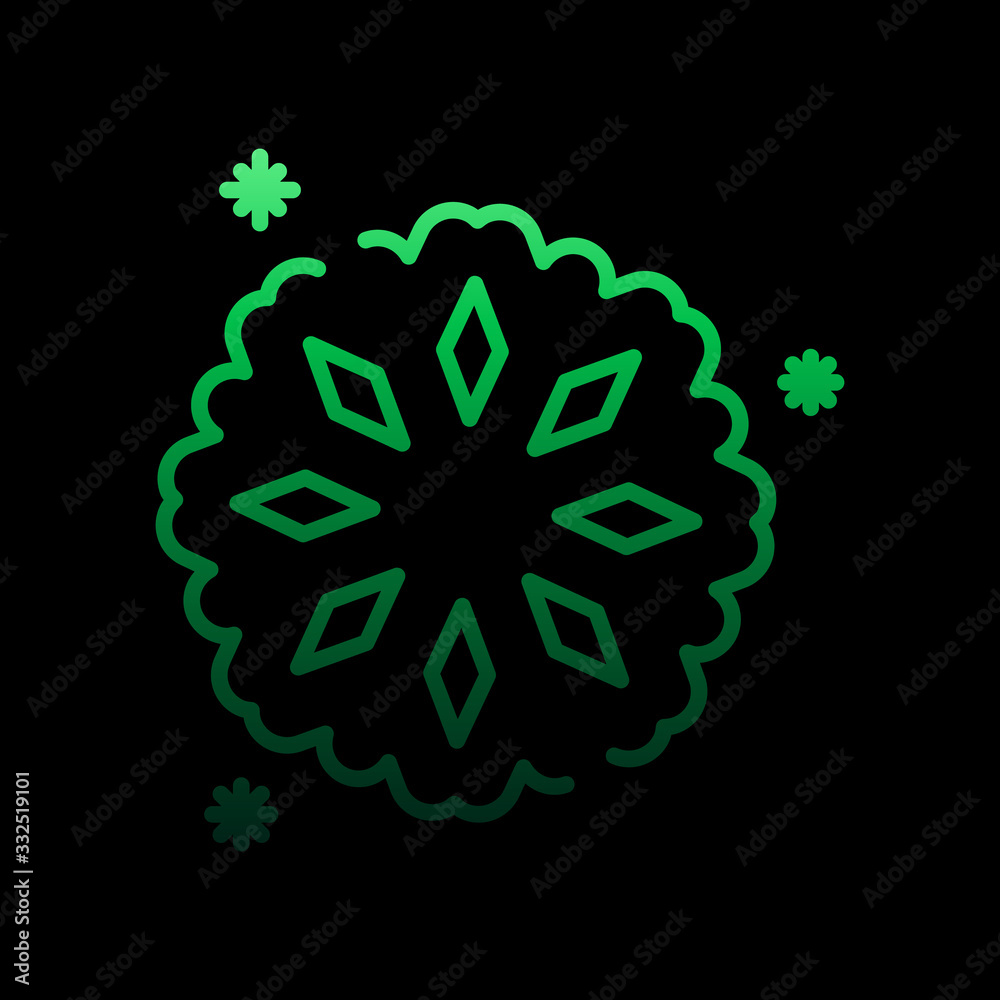 Poster snowflake snow nolan icon. simple thin line, outline vector of winter icons for ui and ux, website o