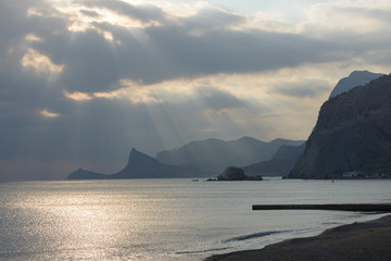 View from Sudak towards Novyi Svet (New World), Crimea, Russia.