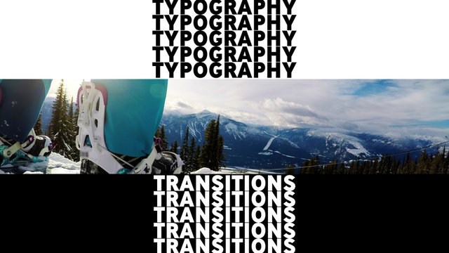 Bold Typography Split Transitions