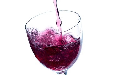 Red wine pouring