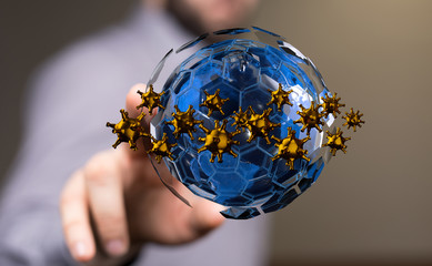 epidemic coronavirus 2019-nCoV, Novel Coronavirus Alert outbreak . Virus Covid 19-NCP. Spread of...