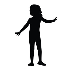 a girl body silhouette vector