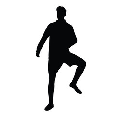 a young man body silhouette vector